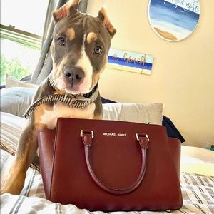 Burgundy Michael Kors crossbody